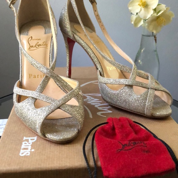 Christian Louboutin Shoes - Christian Louboutin Glitter Madalena 35
